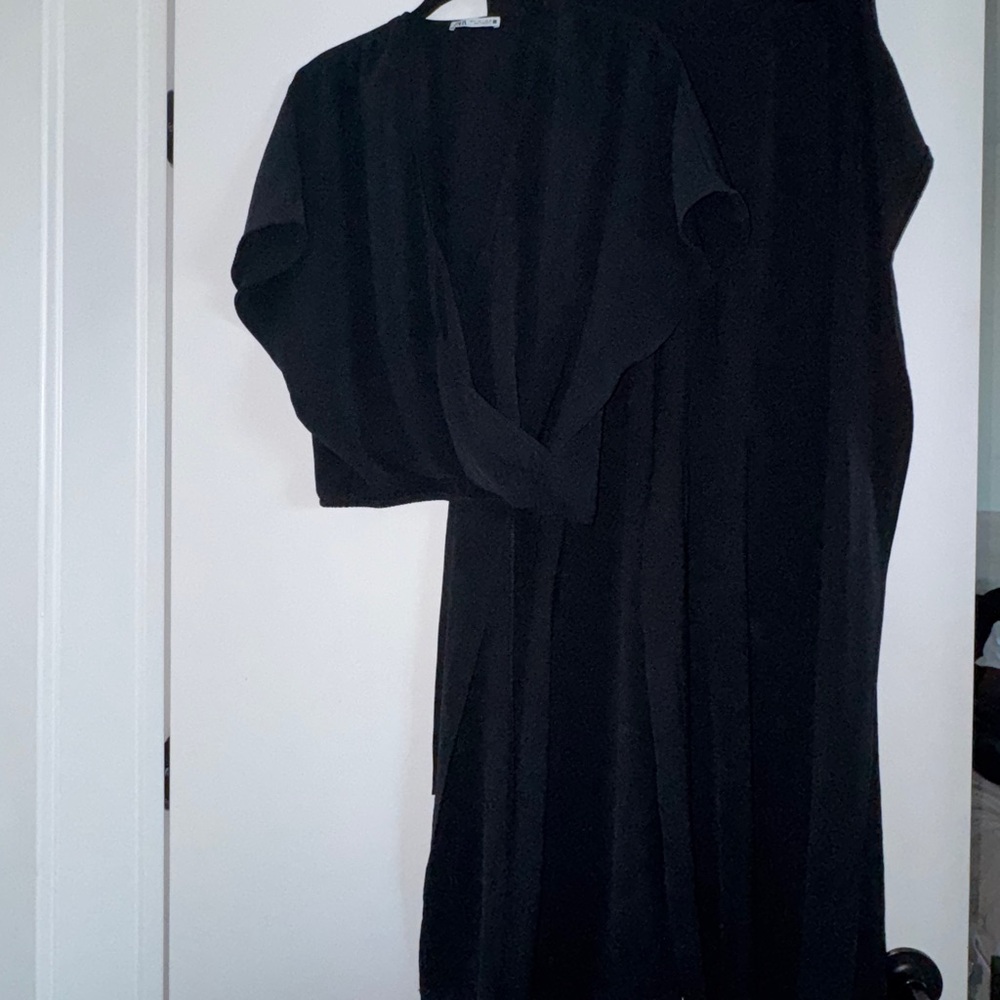 Zara black coord set size large, top and bottom